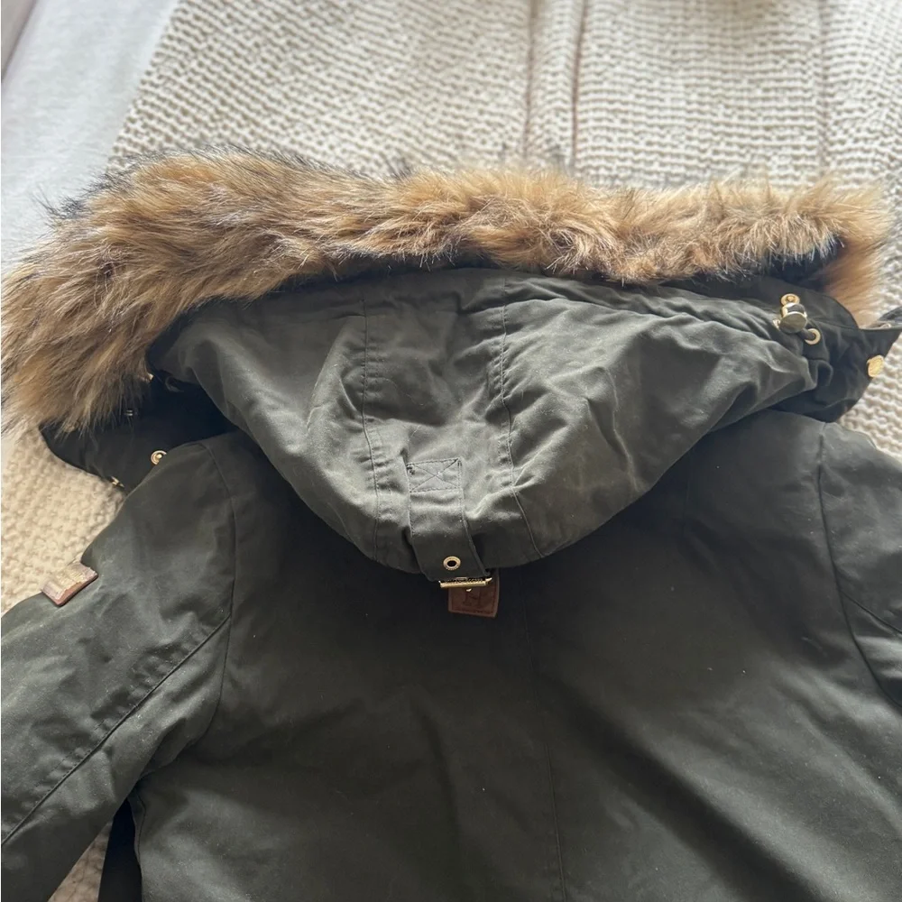 Holland Cooper New Green Waxed Parka - Picture 12 of 17